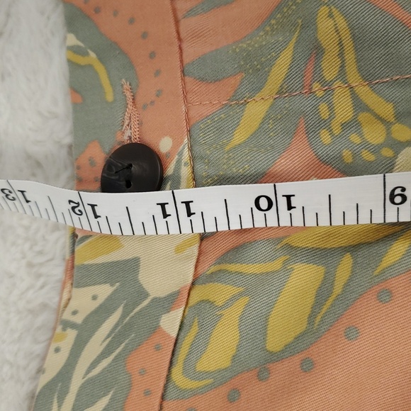 Cynthia Rowley Tropical Floral Retro Print Lyocell Shorts 10 - Picture 7 of 8